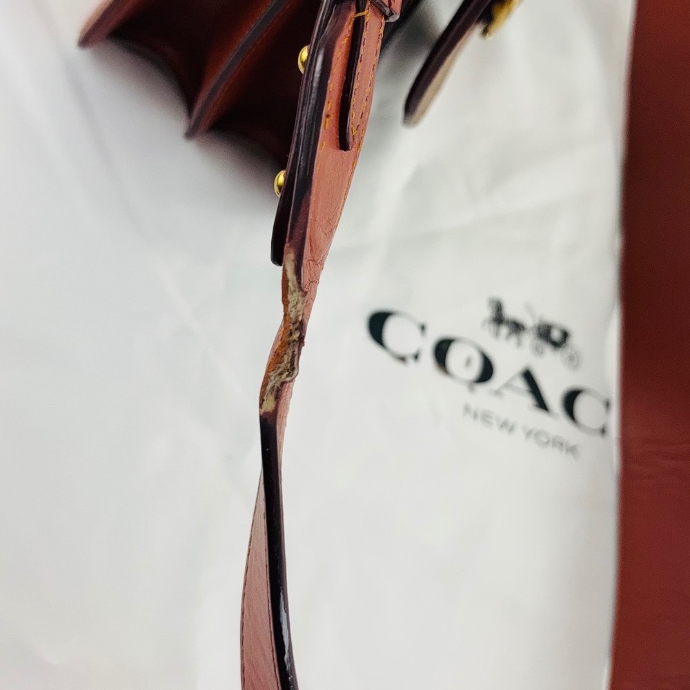 Coach Beat Shoulder Bag Signature Canvas Horse and Carriage Print Brown Ginger - Picture 14 of 14